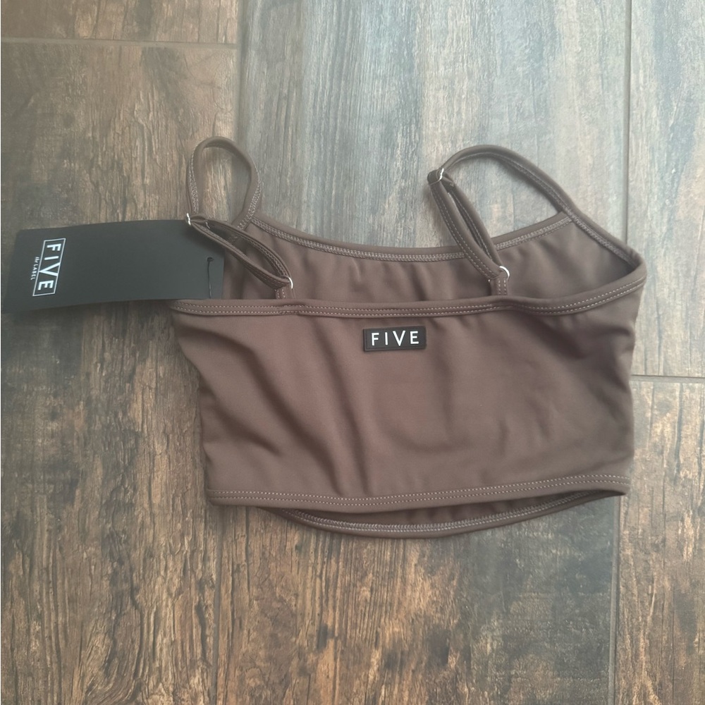 Brown FIVE Crop Top